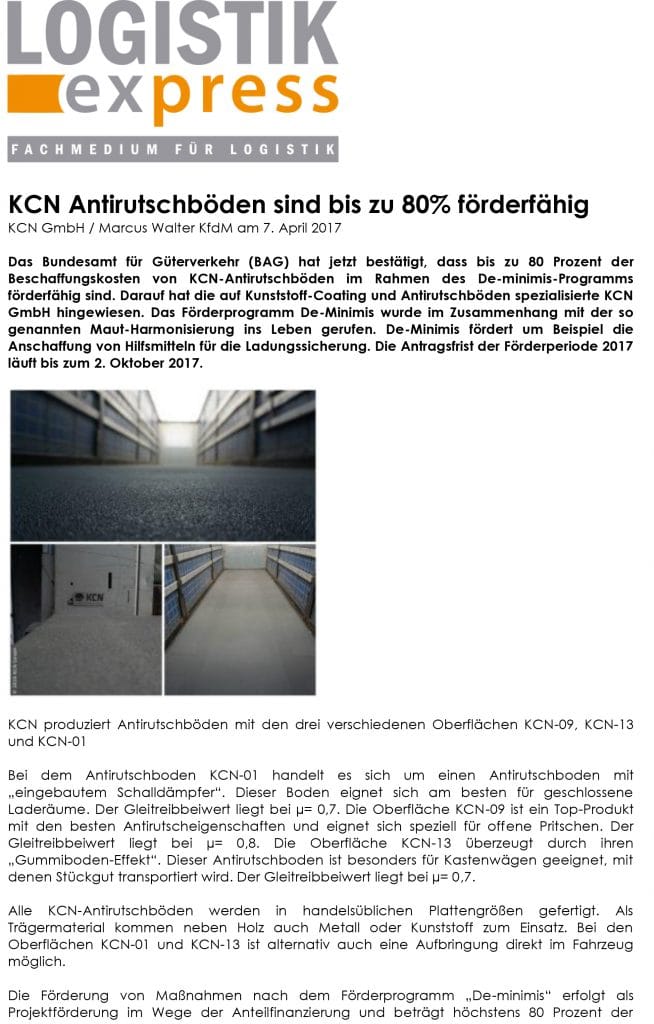 KCN: ARB sind zu 80% förderfähig
