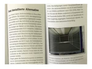 Artikel im Magazin nfm mit Abbildung rutschhemmender LKW-Boden